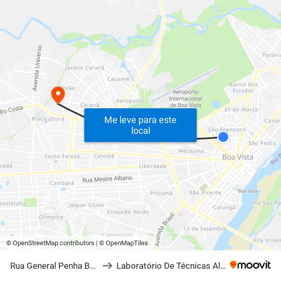 Rua General Penha Brasil, 731 to Laboratório De Técnicas Alimentares map