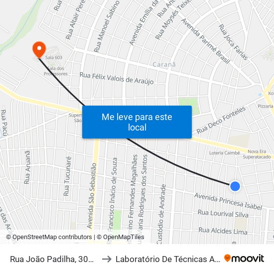 Rua João Padilha, 306-470 C/B to Laboratório De Técnicas Alimentares map