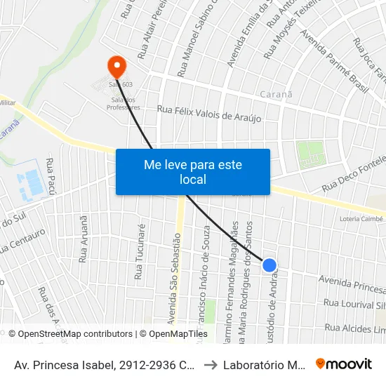 Av. Princesa Isabel, 2912-2936 C/B to Laboratório Mac map