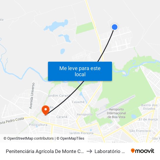 Penitenciária Agrícola De Monte Cristo to Laboratório Mac map