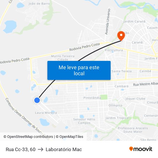 Rua Cc-33, 60 to Laboratório Mac map