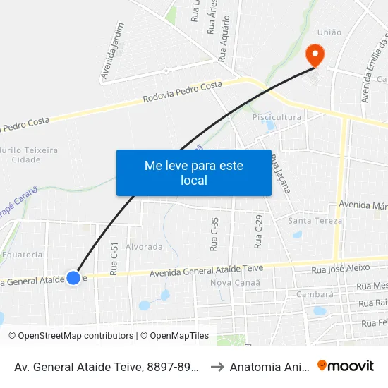 Av. General Ataíde Teive, 8897-8945 B/C to Anatomia Animal map