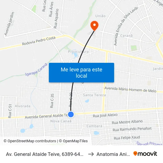 Av. General Ataíde Teive, 6389-6425 B/C to Anatomia Animal map