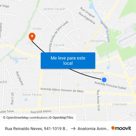 Rua Reinaldo Neves, 941-1019 B/C to Anatomia Animal map