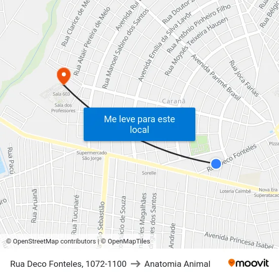 Rua Deco Fonteles, 1072-1100 to Anatomia Animal map