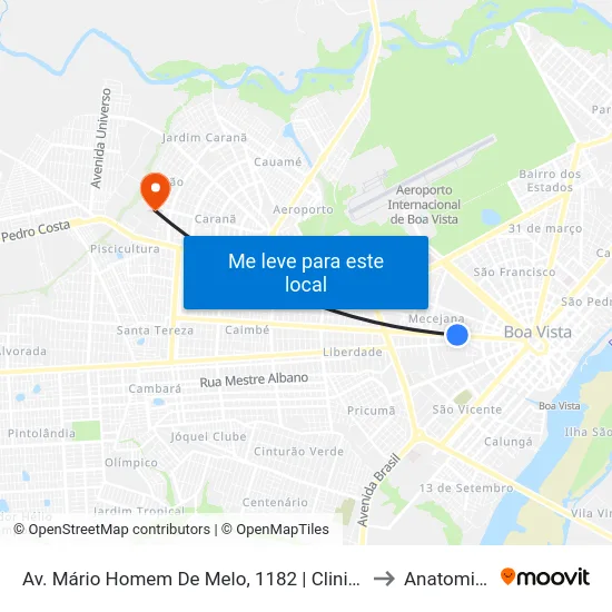 Av. Mário Homem De Melo, 1182 | Clinica Da Criança Menino Jesus to Anatomia Animal map