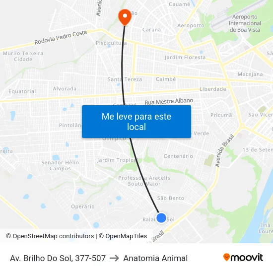 Av. Brilho Do Sol, 377-507 to Anatomia Animal map