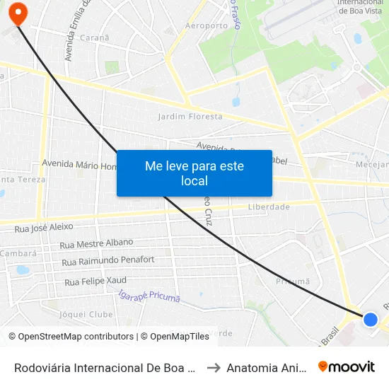 Rodoviária Internacional De Boa Vista to Anatomia Animal map