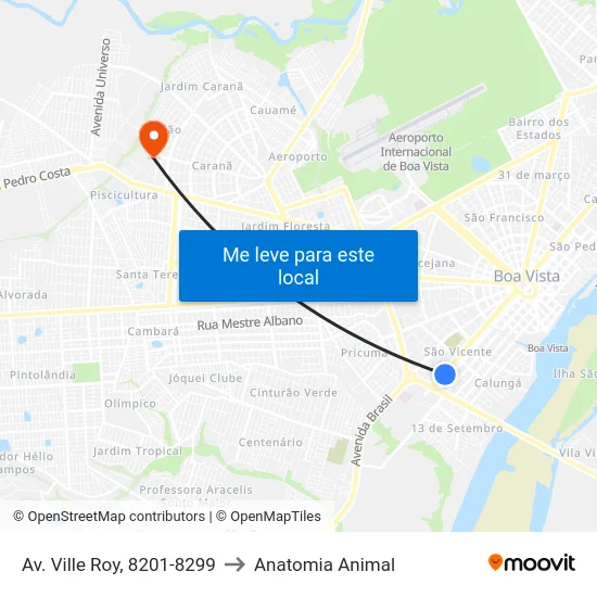 Av. Ville Roy, 8201-8299 to Anatomia Animal map
