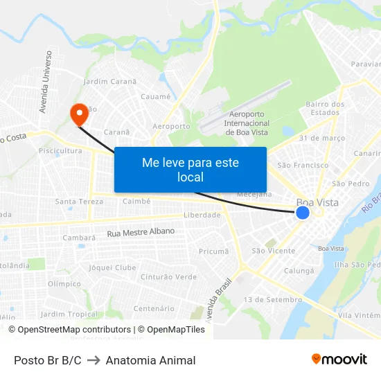 Posto Br B/C to Anatomia Animal map