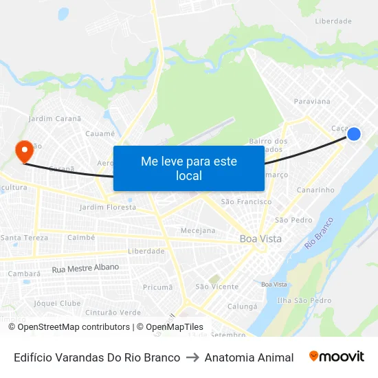 Edifício Varandas Do Rio Branco to Anatomia Animal map