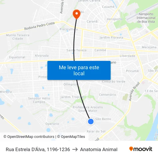 Rua Estrela D'Álva, 1196-1236 to Anatomia Animal map