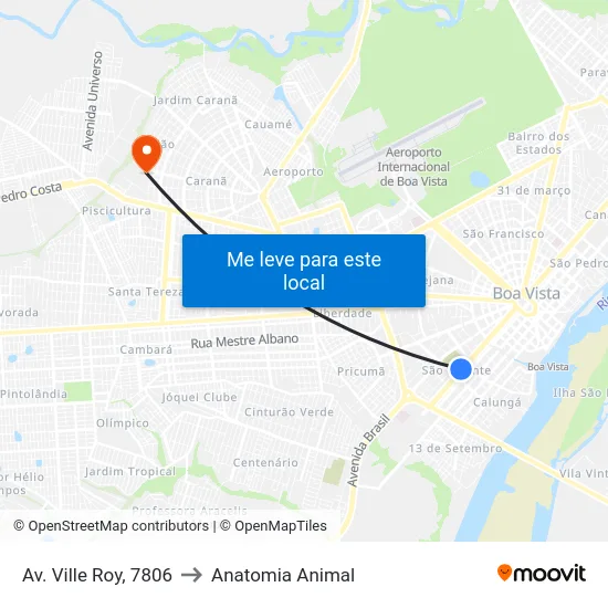 Av. Ville Roy, 7806 to Anatomia Animal map