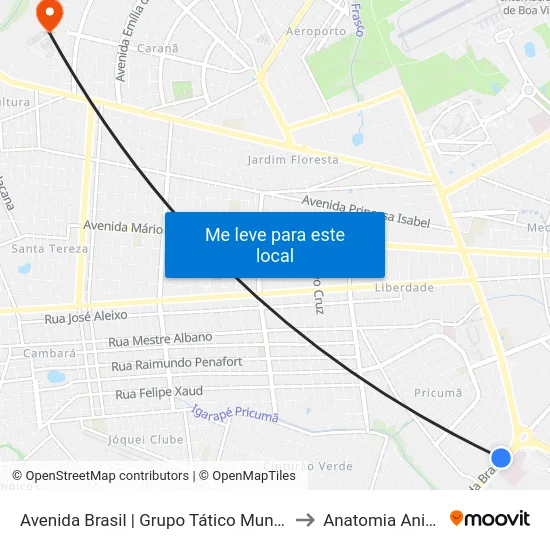 Avenida Brasil | Grupo Tático Municipal to Anatomia Animal map