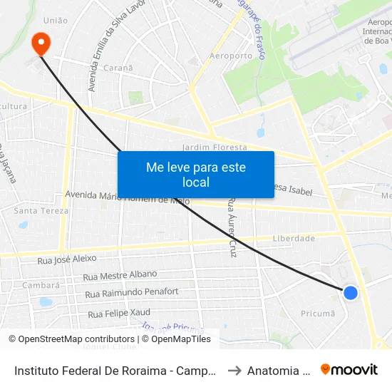 Instituto Federal De Roraima - Campus Boa Vista B/C to Anatomia Animal map