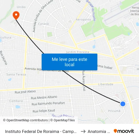 Instituto Federal De Roraima - Campus Boa Vista C/B to Anatomia Animal map