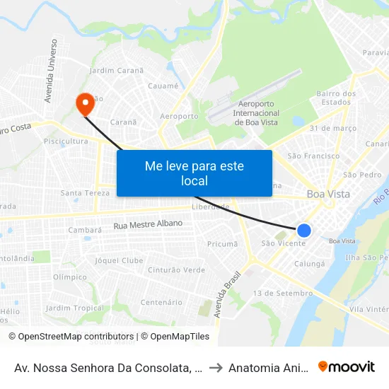 Av. Nossa Senhora Da Consolata, 2281 to Anatomia Animal map