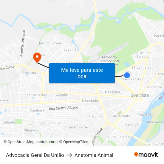 Advocacia Geral Da União to Anatomia Animal map