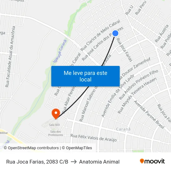 Rua Joca Farias, 2083 C/B to Anatomia Animal map