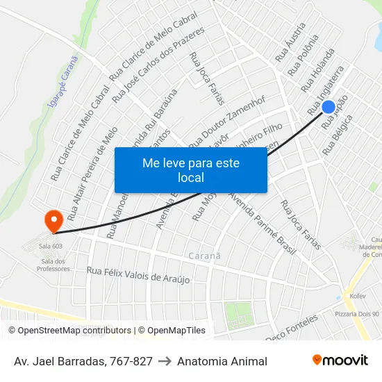 Av. Jael Barradas, 767-827 to Anatomia Animal map