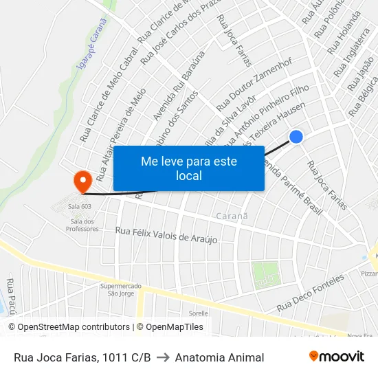 Rua Joca Farias, 1011 C/B to Anatomia Animal map