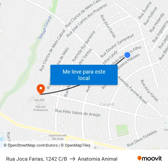 Rua Joca Farias, 1242 C/B to Anatomia Animal map