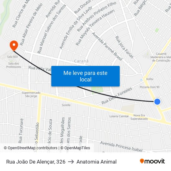 Rua João De Alençar, 326 to Anatomia Animal map