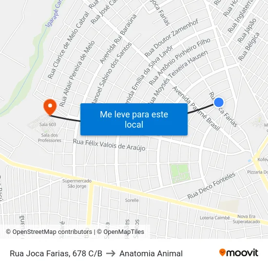 Rua Joca Farias, 678 C/B to Anatomia Animal map