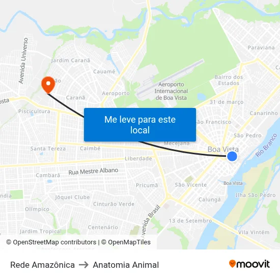 Rede Amazônica to Anatomia Animal map