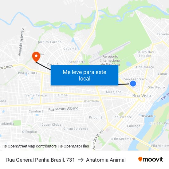 Rua General Penha Brasil, 731 to Anatomia Animal map