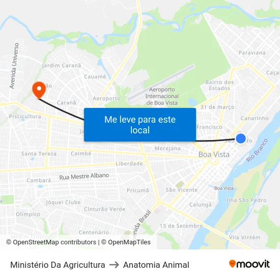 Ministério Da Agricultura to Anatomia Animal map