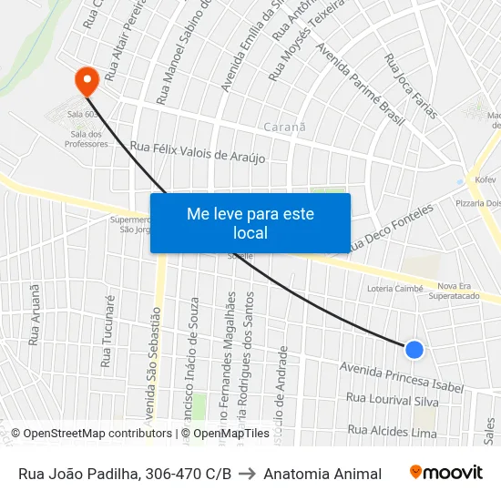 Rua João Padilha, 306-470 C/B to Anatomia Animal map