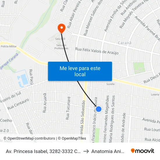 Av. Princesa Isabel, 3282-3332 C/B to Anatomia Animal map