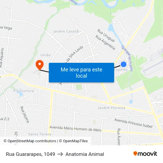 Rua Guararapes, 1049 to Anatomia Animal map