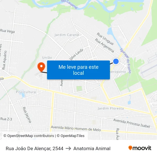 Rua João De Alençar, 2544 to Anatomia Animal map