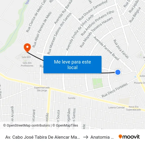 Av. Cabo José Tabira De Alencar Macedo, 279-335 to Anatomia Animal map