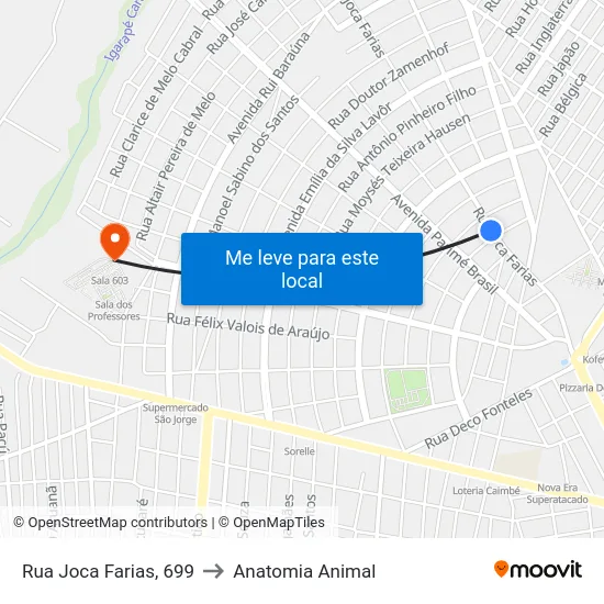 Rua Joca Farias, 699 to Anatomia Animal map