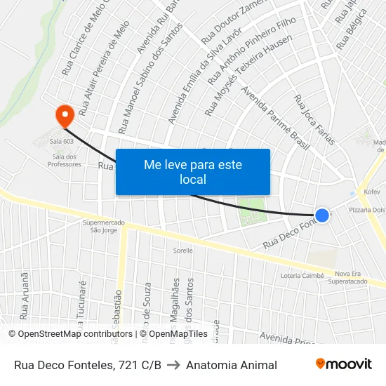 Rua Deco Fonteles, 721 C/B to Anatomia Animal map