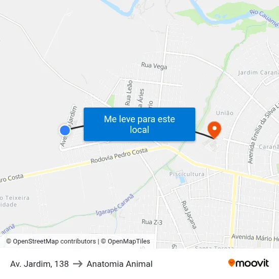 Av.  Jardim, 138 to Anatomia Animal map