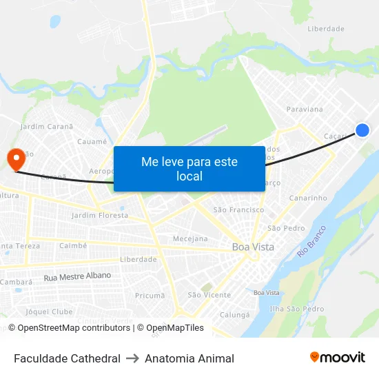 Faculdade Cathedral to Anatomia Animal map