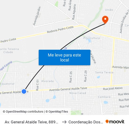 Av. General Ataíde Teive, 8897-8945 B/C to Coordenação Dos Cursos map