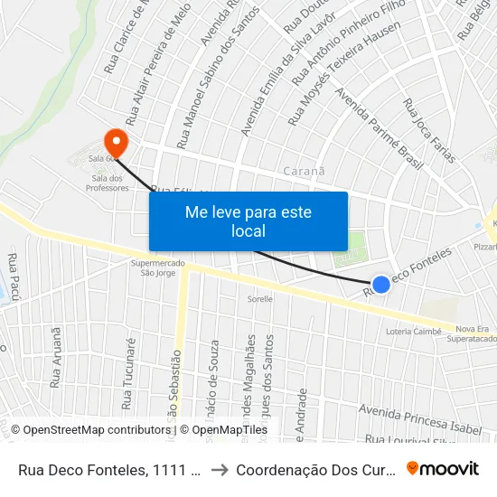 Rua Deco Fonteles, 1111 C/B to Coordenação Dos Cursos map