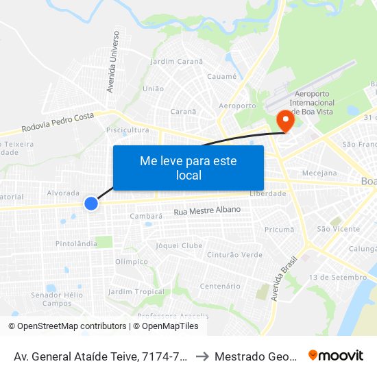 Av. General Ataíde Teive, 7174-7178 C/B to Mestrado Geografia map