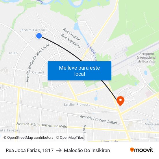 Rua Joca Farias, 1817 to Malocão Do Insikiran map