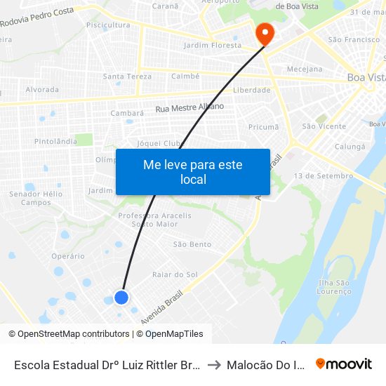 Escola Estadual Drº Luiz Rittler Brito De Lucena to Malocão Do Insikiran map