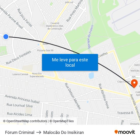 Fórum Criminal to Malocão Do Insikiran map