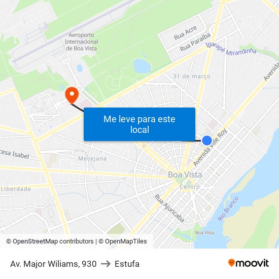 Av. Major Wiliams, 930 to Estufa map