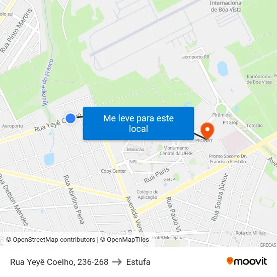 Rua Yeyê Coelho, 236-268 to Estufa map