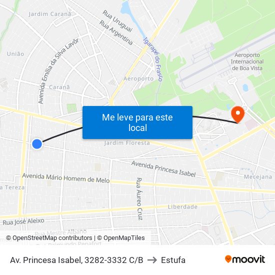 Av. Princesa Isabel, 3282-3332 C/B to Estufa map