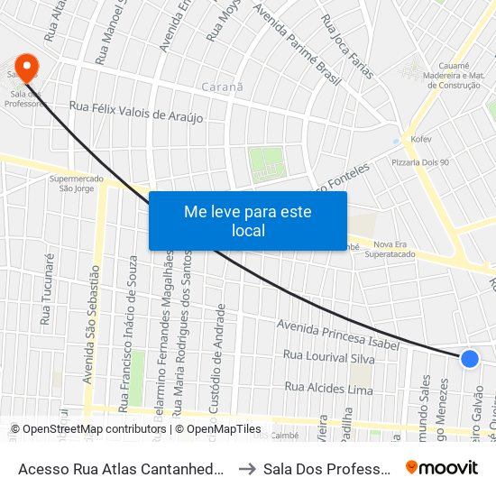 Acesso Rua Atlas Cantanhede C/B to Sala Dos Professores map